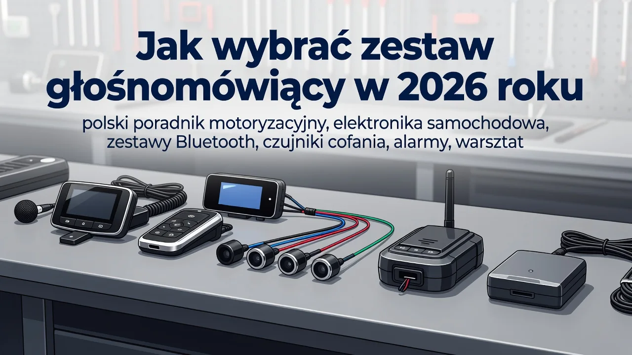 Zestaw głośnomówiący w samochodzie 2026 – widok z kabiny