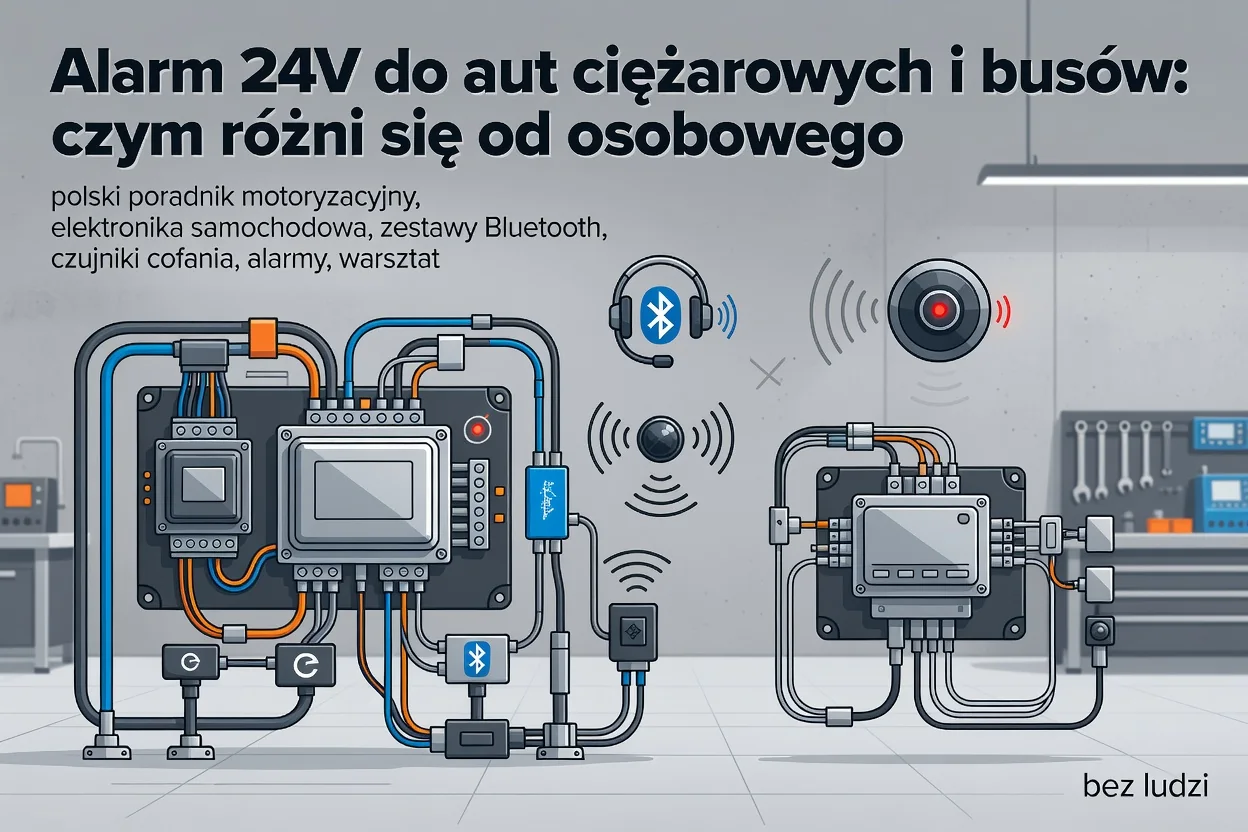 Alarm 24V do aut ciężarowych i busów: czym różni się od osobowego