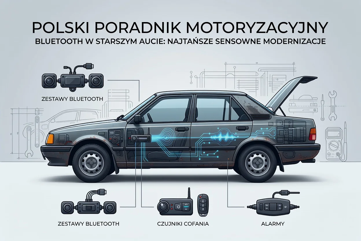 Bluetooth w starszym aucie: najtańsze sensowne modernizacje